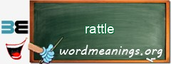 WordMeaning blackboard for rattle